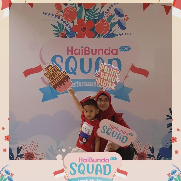 <p>Wah, happy banget nih! Terima kasih Bunda dan buah hati sudah ikutan Agustusan Seru HaiBundaSquad.Foto: HaiBunda</p>