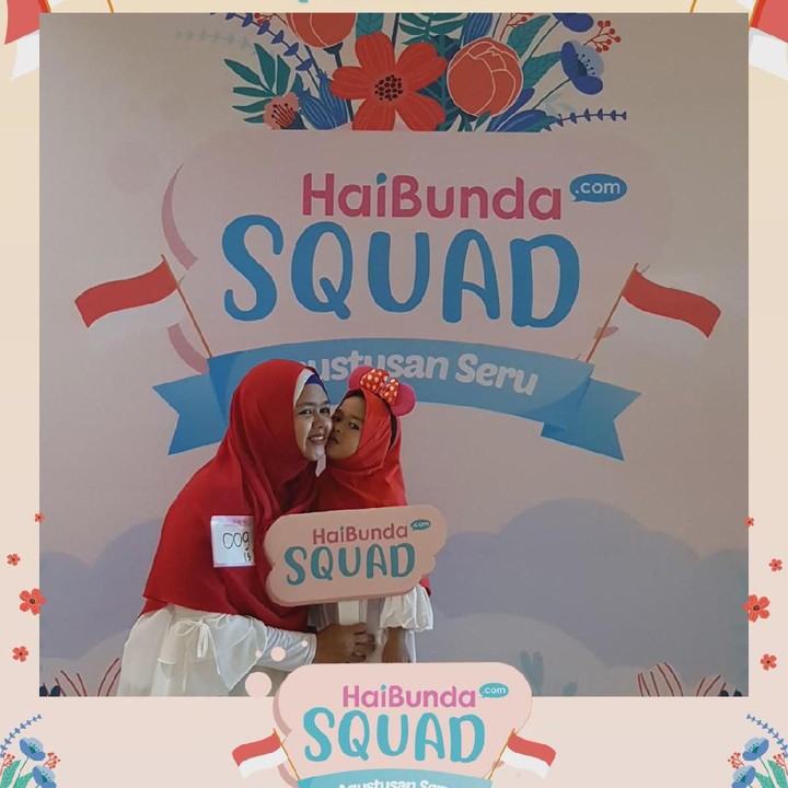 <p>Wah, happy banget nih! Terima kasih Bunda dan buah hati sudah ikutan Agustusan Seru HaiBundaSquad. Foto: HaiBunda</p>