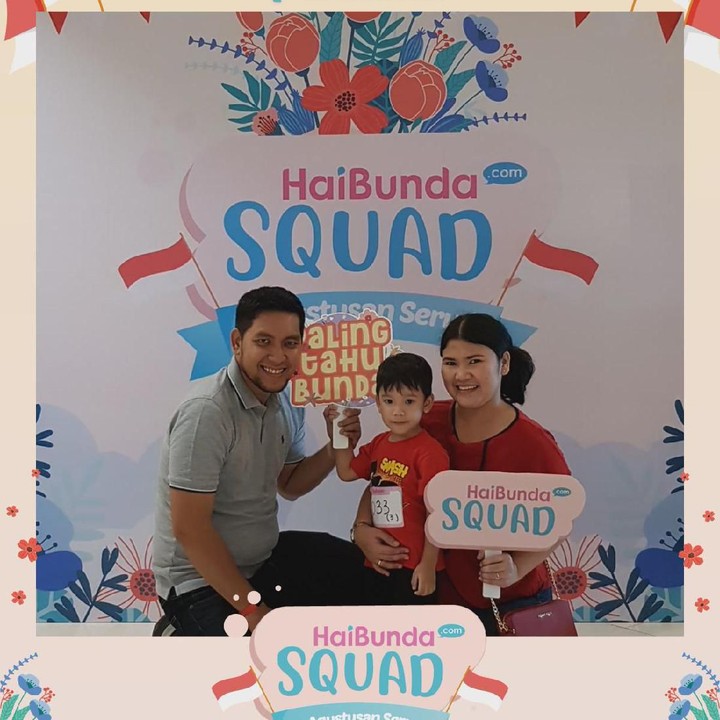 <p>Wah, happy banget nih! Terima kasih Bunda dan buah hati sudah ikutan Agustusan Seru HaiBundaSquad. Foto: HaiBunda</p>