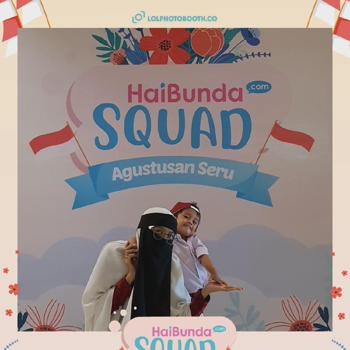 <p>Wah, happy banget nih! Terima kasih Bunda dan buah hati sudah ikutan Agustusan Seru HaiBundaSquad.  Foto: HaiBunda</p>