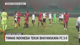 VIDEO: Timnas Indonesia Tekuk Bhayangkara FC 2-0