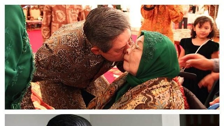 6 Potret Kenangan SBY bersama Ibunda Ibu SBY, Siti Habibah meninggal dunia pada Jumat (30/8) di RS Mitra Cibubur. Berikut ini mari kenang lagi momen kebersamaan SBY dan ibundanya semasa hidup.