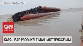VIDEO: Kapal Isap Produksi Timah Laut Tenggelam