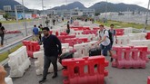 FOTO: Demonstran Hong Kong Blokir Bandara Demonstrasi di bandara Hong Kong, menyebabkan sulitnya akses ke bandara dan menyebabkan belasan penerbangan dibatalkan.