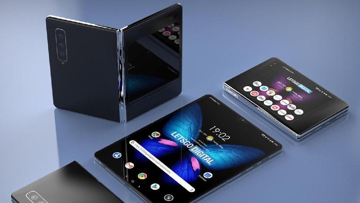 Konsep 3D Samsung Galaxy Fold 2