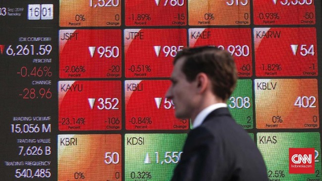 Indeks Harga Saham Gabungan (IHSG) terpantau naik 0,27 atau 17 poin ke level 6.326 pada penutupan perdagangan Senin (9/9) awal pekan ini.