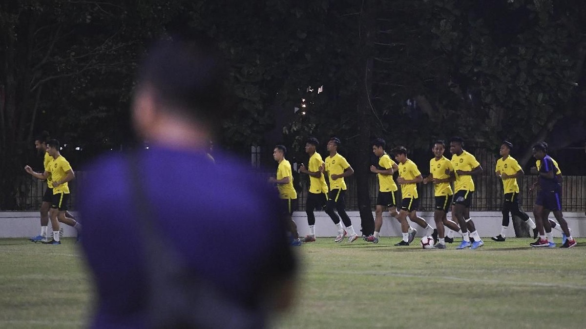 FOTO: Latihan Perdana Timnas Malaysia di Indonesia