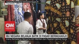 VIDEO: Ibu Negara Belanja Batik di Pasar Beringharjo
