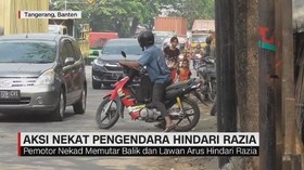 VIDEO: Aksi Nekat Pengendara Hindari Razia