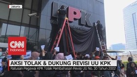 VIDEO: Aksi Tolak dan Dukung Revisi UU KPK