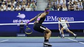 FOTO: Juara US Open Jadi Gelar Ke-19 Nadal Rafael Nadal membutuhkan waktu 4 jam 50 menit untuk meraih juara US Open mengalahkan Daniil Medvedev, Minggu (8/9) waktu setempat.