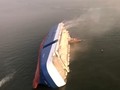 VIDEO: Kapal Pengangkut Mobil Terguling, Evakuasi Terhambat