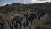 FOTO: Perayaan 'Konflik' Dua Kampung di Spanyol Ada banyak festival di Spanyol, tapi festival Cascamorras terbilang yang paling