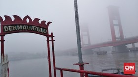 Dua Pekan Tak Hujan, Kabut Asap Selimuti Sebagian Sumsel
