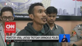 VIDEO: Pemotor Viral Pukul Pejalan Kaki Diringkus Polisi