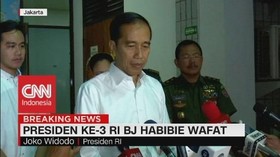 VIDEO: Pernyataan Duka Cita Jokowi Untuk BJ Habibie