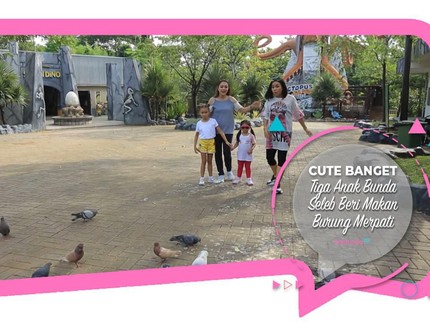Cute Banget, Tiga Anak Bunda Seleb Beri Makan Burung Merpati