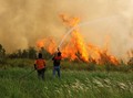 Lahan Kosong Dekat Bandara Banjarmasin Terbakar