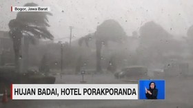 VIDEO: Hotel di Bogor Porakporanda Diterjang Hujan Badai