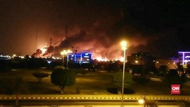 VIDEO: Kobaran Api Lahap Kilang Minyak Terbesar Arab Saudi