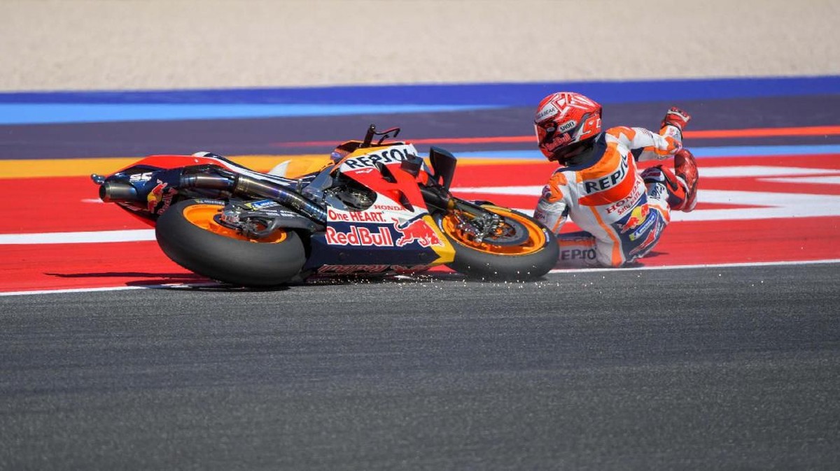 FOTO: Vinales Rebut Pole, Rossi dan Marquez Ribut di Misano