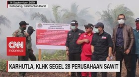 VIDEO: Karhutla, KLHK Segel 28 Perusahaan Sawit
