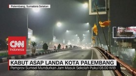 VIDEO: Kabut Asap Landa Kota Palembang