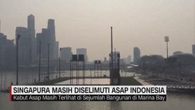 VIDEO: Marina Bay Diselimuti Asap Indonesia