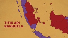 INFOGRAFIS: Titik Api Karhutla di Sumatera dan Kalimantan