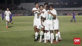 FOTO: Aksi Timnas Indonesia U-16 Bantai Filipina