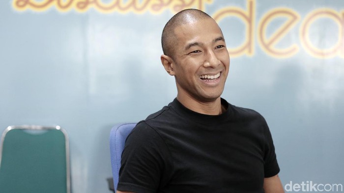Marcell Siahaan saat berkunjung ke kantor detikcom.