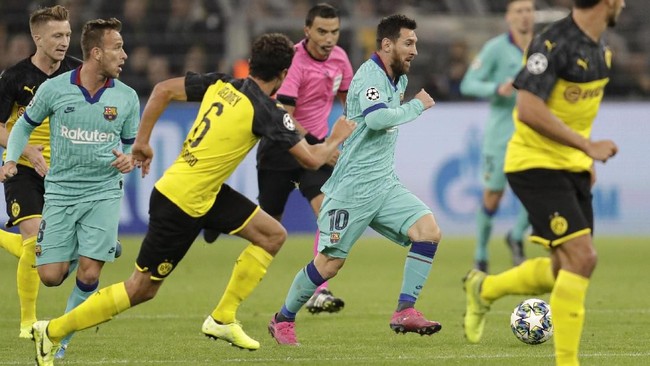Barcelona gagal membawa pulang tiga poin setelah diimbangi Borussia Dortmund di laga Grup F Liga Champions 2019/2020 di Stadion Signal Iduna Park.