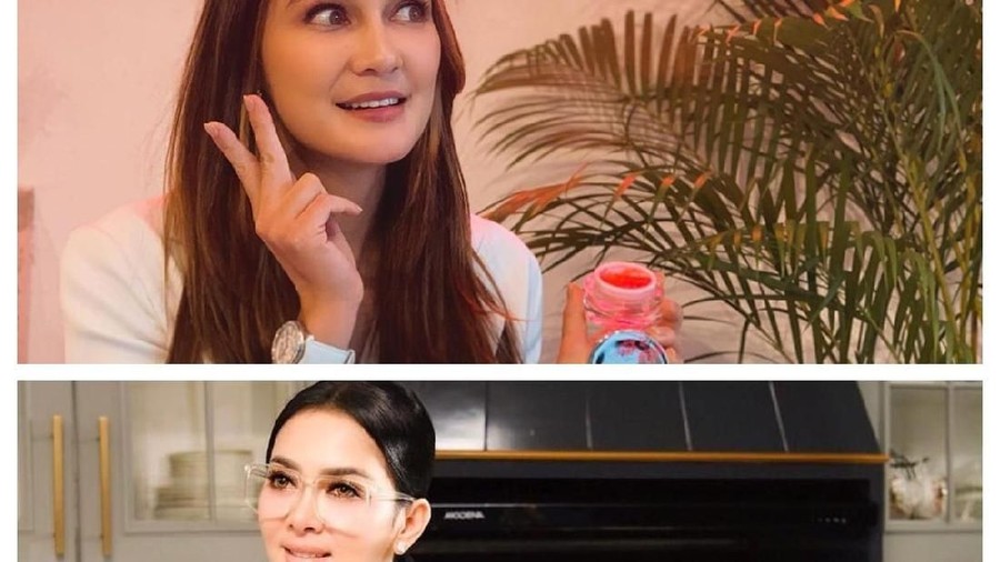 Syahrini terlihat memakai barang yang sama dengan Luna Maya.