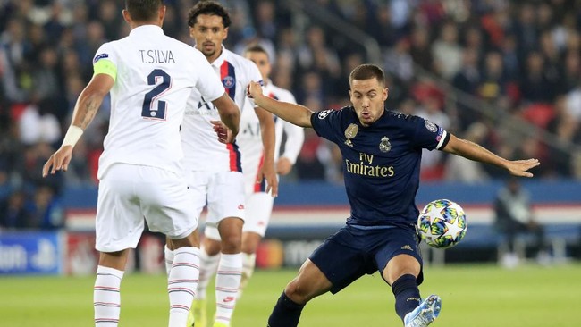 Real Madrid gagal membuat satu pun tembakan repat sasaran ke gawang saat dibantai PSG 0-3 di Liga Champions 2019/2020.