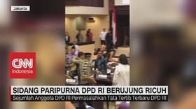 VIDEO: Sidang Paripurna DPD RI Berujung Ricuh