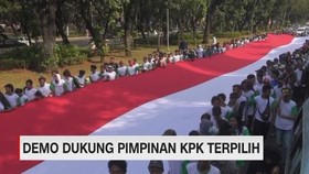 VIDEO: Demo Dukung Pimpinan KPK Terpilih