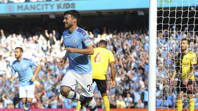 Manchester City meraih kemenangan 8-0 atas Watford dalam laga pekan keenam Liga Inggris yang berlangsung di Stadion Etihad, Manchester, Sabtu (21/9) malam WIB.