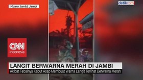 VIDEO: Viral Langit Berwarna Merah Darah di Jambi