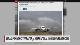 VIDEO: Kabut Asap Karhutla Ganggu Penerbangan