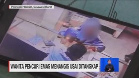 VIDEO: Wanita Pencuri Emas Menangis Usai Ditangkap