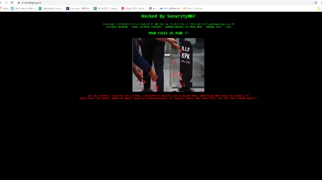 Situs Kemendagri dibajak dengan metode deface dan peretas mengutarakan protes soal KPK.