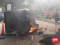Demo Berujung Ricuh di Sumut, Mahasiswa Bakar Mobil Polisi