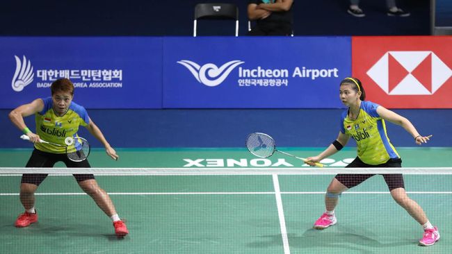 Greysia Polii/Apriyani Rahayu yang merupakan unggulan kelima Korea Open 2019 tersingkir di babak 16 besar.