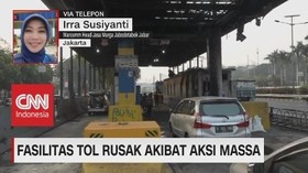 VIDEO: Fasilitas Tol Rusak Akibat Aksi Massa