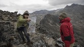 FOTO: Meneliti Gletser Terakhir di Venezuela Ilmuwan mempelajari perubahan suhu dan kehidupan di gletser Humboldt, Venezuela.