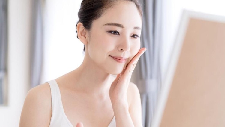 Beauty concept of asian girl. Skin care.
