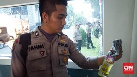Bom Molotov Diamankan dari Pedemo Pelajar di depan DPRD Sumut