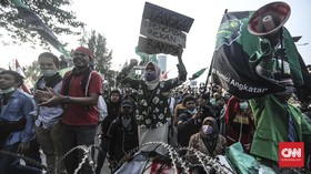 FOTO: Demo HMI Kecam Penembakan Mahasiswa Kendari
