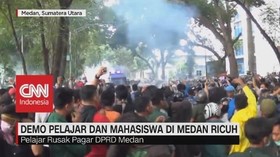 VIDEO: Demo Pelajar dan Mahasiswa di Medan Ricuh