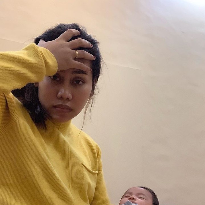 <p>Si kecil Meyshyla lahir pada 3 Agustus 2019. (Foto: Instagram/ @evi_masamba_real)  </p>